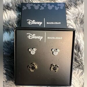 Disney Baublebar Mickey Minnie Spiderweb 2 PAIRS Earrings NWT Halloween